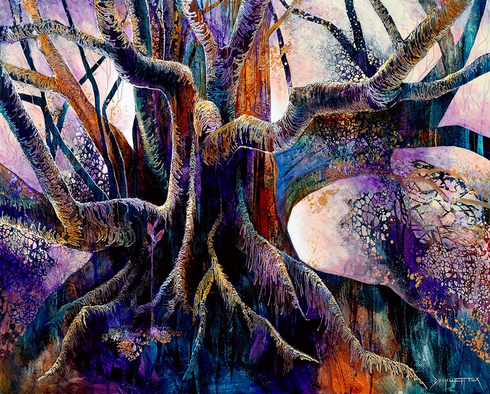 Fig tree painting De Gillett Cox
