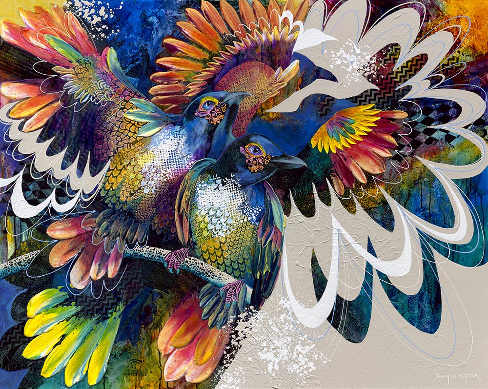 abstract bird painting