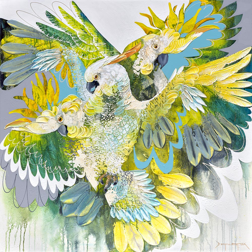 Cockatoo painting by De Gillett Cox